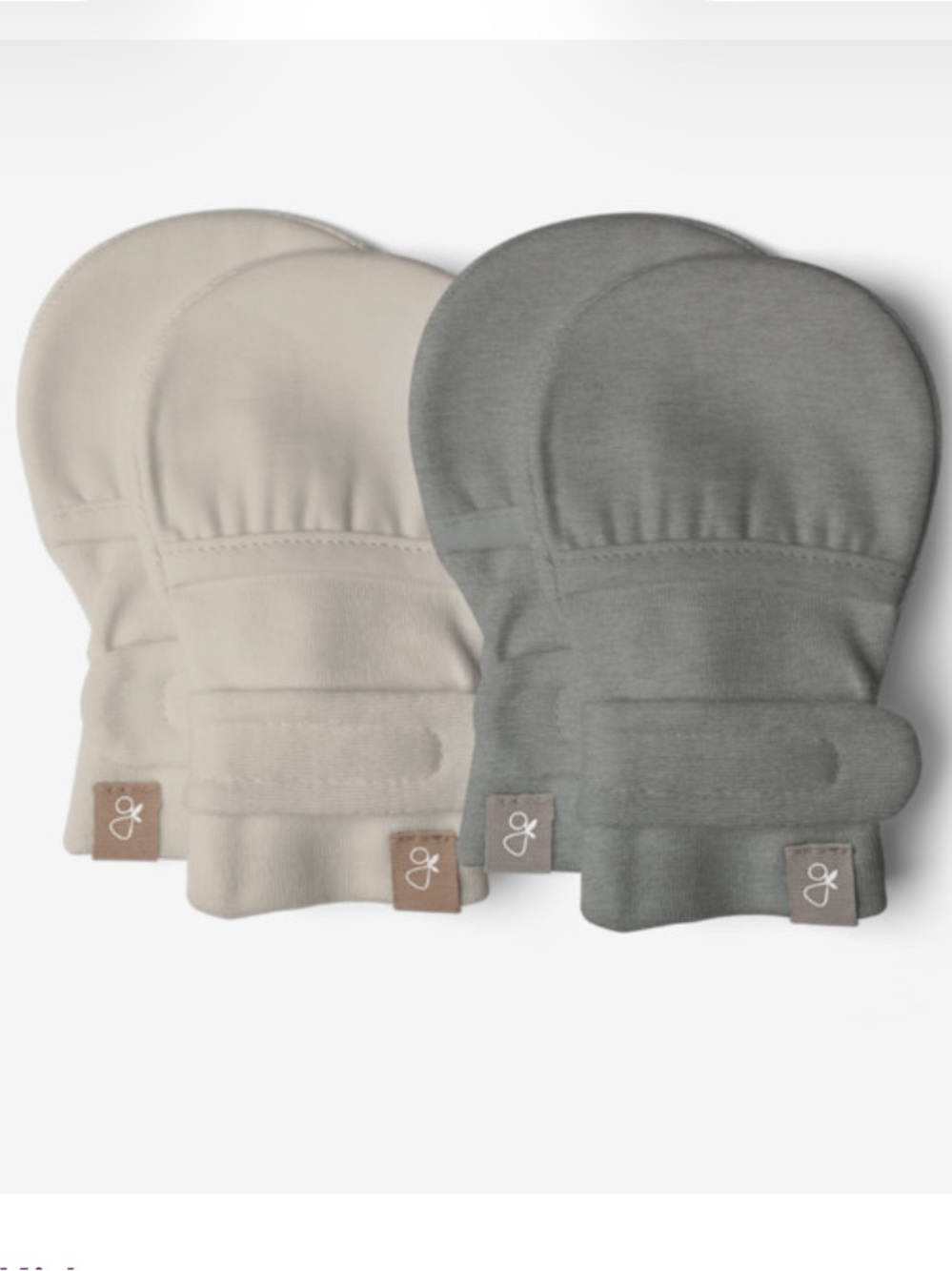 Goumi Kids Stay-On Baby Booties and Mitts (Set of 2) 0-3 Month, Birch & Boulder